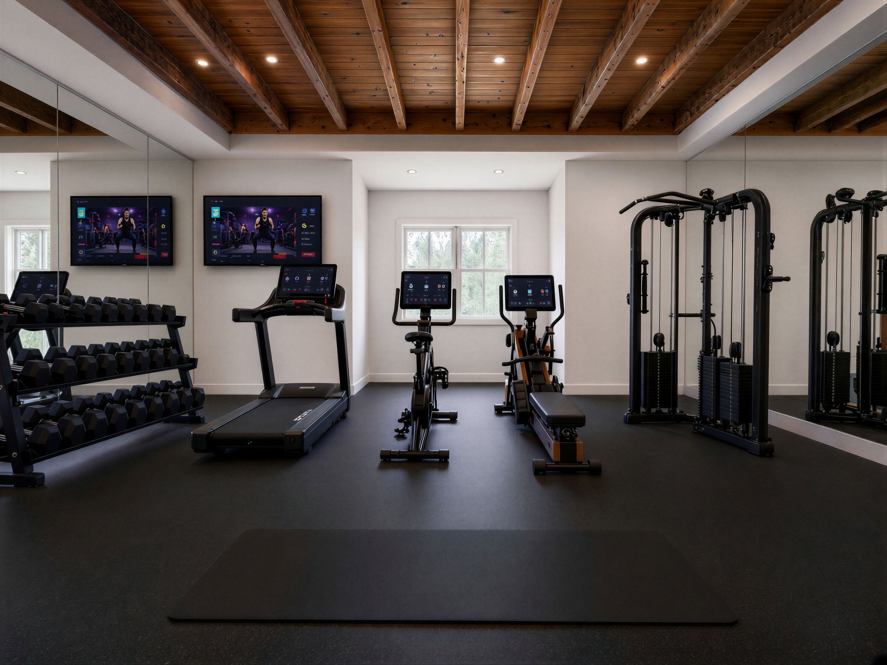 The Mayhew — rendering of the home gym
