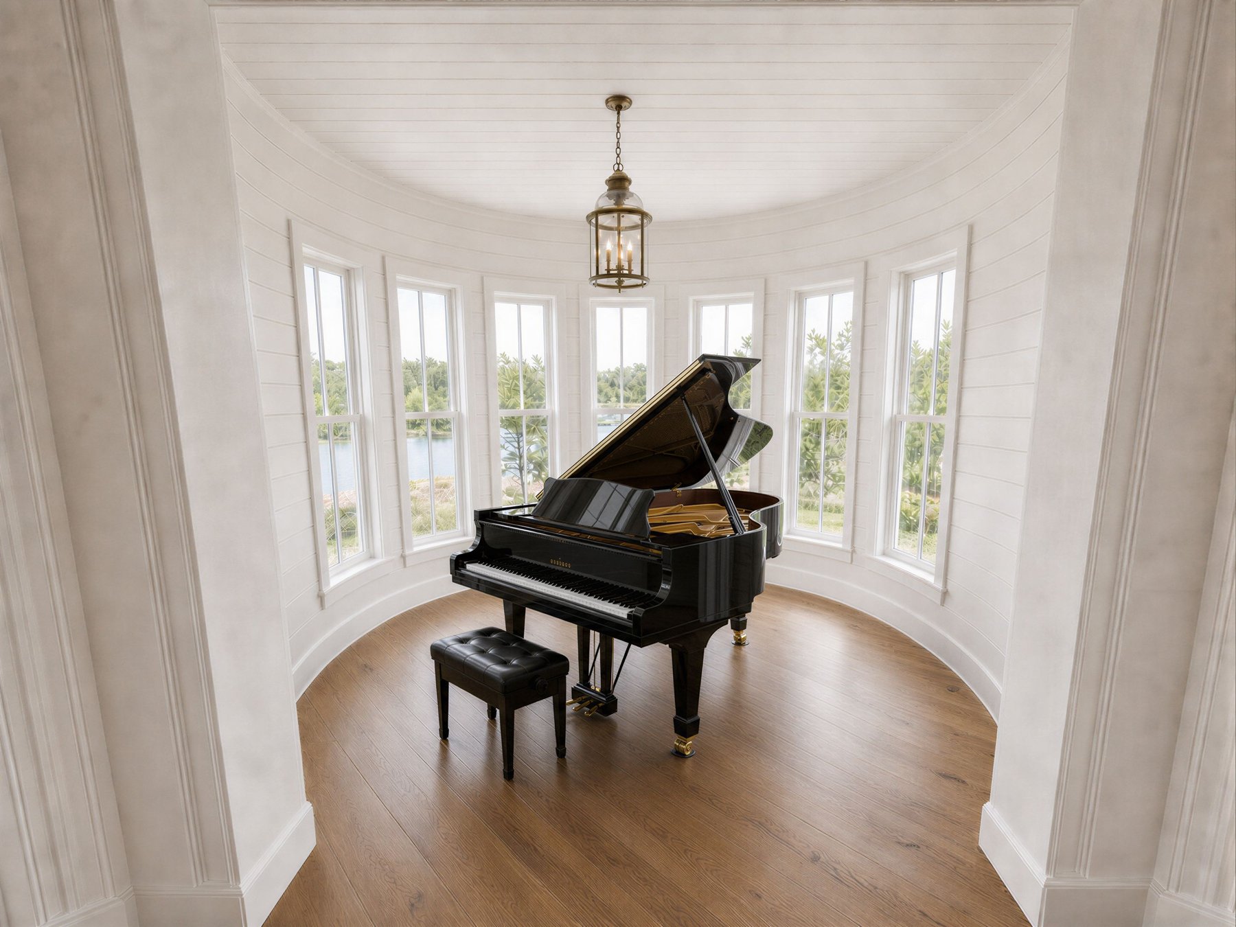The Mayhew — rendering of the rotunda music room